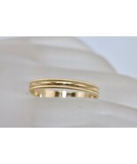 10K Yellow Gold 3mm Milgrain Edge Wedding Band Ring Size 11 - $4,139.67 MXN
