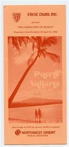 Northwest Orient Public Charters Brochure Puerta Vallarta Garden Spot of... - £12.23 GBP