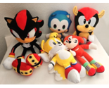 Sonic The Hedgehog Plush Lot Tails Shadow Knuckles Mighty 5 Stuffed Animals - $49.38