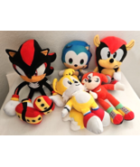 Sonic The Hedgehog Plush Lot Tails Shadow Knuckles Mighty 5 Stuffed Animals - £39.32 GBP