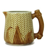Vintage Majolica Pottery Ear Of Corn Pitcher Jug Creamer Brown Yellow 4&quot;... - £29.16 GBP
