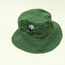 WWF World Wildlife Federation Panda Logo Bucket Hat Cap Medium/Large Gre... - $14.50