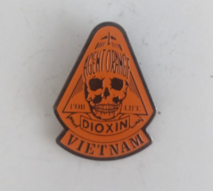 Agent Orange For Life Dioxin Vietnam Enamel Lapel Hat Pin - £6.48 GBP