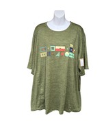 Rei Co-Op Mens XXL T-Shirt Tee Active Pursuits Forest Floor Green Base L... - $26.27 CAD