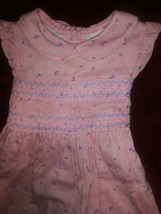 Vtg Laura Ashley Pink Floral Smocked Embroidered Vintage Dress Toddler G... - £21.89 GBP