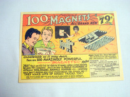 1964 Ad 100 Amazingly Powerful Magnets, Rockville Centre, N.Y. - $7.99