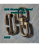 T316 Stainless Steel swivel and quick link kit. 1 swivel 2 quick links m12 - $31.32