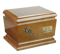 Wooden Cremation Ashes Urn for Adult Unique Memorial Funeral casket urn ... - $159.07+