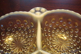 Anchor Hocking Hobnail Relish Dish Moonstone French Opalescent Divided [A5OPAL] - £19.75 GBP