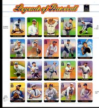 U S Stamps - Legends Of Baseball Stamp Sheet -- Usa #3408, 20 : 33 Cent Stamps - $9.00