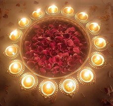 Urli Bowl for Home Decor Floating Flowers Decorative and Diwali Decoration 16 in - £24.93 GBP