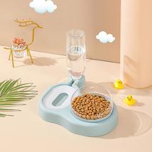 2 In 1 Pet Automatic Feeder Set Dog Food Water Dispenser Cat Bowl Waterer - £21.88 GBP