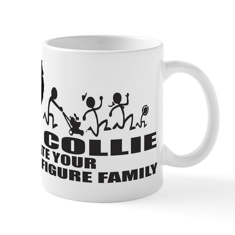 MY COLLIE ATE YOUR STICK FIGURE FAMILY 11 oz Ceramic Mug - $20.00