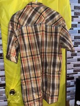 Parish Nation Shirt Mens XXL Black Brown Plaid Button Down Up Short Sleeve - $19.40
