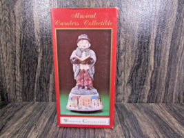 Vintage 1990&#39;s Windsor Collection Musical Christmas Caroler Resin Statue - £21.35 GBP