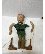 Antique Vintage Peter Pan Puppet Wooden &amp; Plaster? Moving Mouth - $133.46 CAD