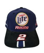 Rusty Wallace #2 Miller Lite Hat Cap Racing NASCAR Suede Visor Adjustabl... - £12.44 GBP