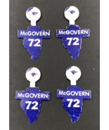 4 - 1972 George McGovern Presidential Campaign Tin Pins Button 1 1/2&quot; x ... - £6.79 GBP