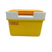 Thermos Lil SunPacker Cooler Ice Chest Lunchbox Yellow Orange Model 7710 Vintage - $13.98