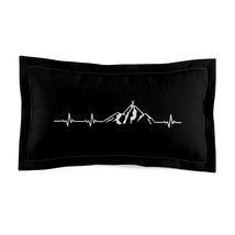 Dreamy Nights: Super Soft Microfiber Pillow Sham with Mountain and Heartbeat Pri - £25.93 GBP+