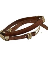 Vintage Gianni Versace Medusa Gold Tone Buckle Belt Gold Ostrich Leather... - $194.89 CAD