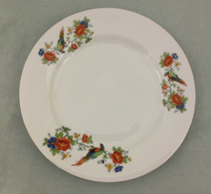   Czechoslovakia Victoria China Vintage 9.75 Inch Parrot Decorated Dinne... - $11.87