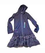 Naartjie Kids Purple Hooded Long-Sleeve Ruffle Dress 7 Years NWT - $436.11 MXN