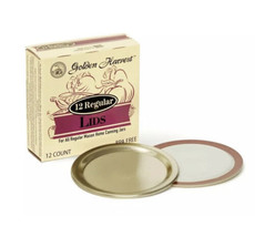 Regular Mouth Canning Lids - Mason Jar Regular Mouth Golden Harvest 12 Lids USA - $3.52