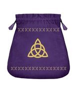 Triquetra Triple Moon Velvet recharging pouch Charge Magickals spells Ca... - £11.74 GBP