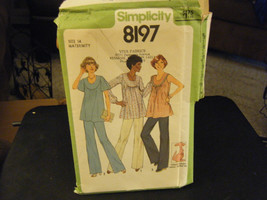 Simplicity 8197 Maternity Top &amp; Pants &amp; Stuffed Toy Pattern - Size 14 Bust 36 - £11.17 GBP