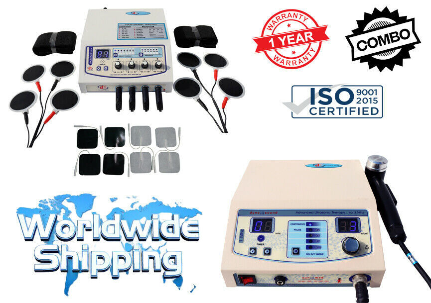New 4 Channel Electrotherapy and 1 mhz frequency ultrasound therapy mach... - $123.75+