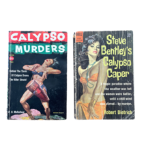 x2 Vintage Pocket 50s Paperbacks Dell Calypso Caper &amp; Avon Calypso Murders - £23.73 GBP