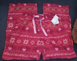 NWT GAP Kids Girl&#39;s Red Reindeer Christmas Holiday Pajama PJ Pants Size 14 - £31.17 GBP