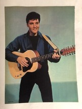 Vintage Elvis Presley magazine pinup picture Elvis with guitar - £2.84 GBP