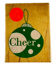 Vintage Hero Arts Cheer Ornament Christmas Holiday Rubber Stamp D4214 - £7.89 GBP