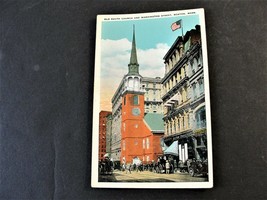 Old South Church - Boston, Mass.-Red George Washington 2 Cent -1929 Postcard. - £15.78 GBP