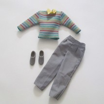 Ken Doll Fashion Gray Pants Shoes Twice As Nice Knit Top 80s Barbie Outfit - $24.73