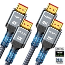 10K 8K HDMI 2.1 Cable 2-Pack 6.6FT, Highwings Certified 48Gbps Ultra Hig... - £24.49 GBP