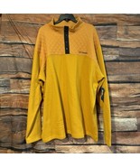 Columbia Hart Mountain Quilted Half Snap Pullover 3XL Yellow Sweater Swe... - $46.46