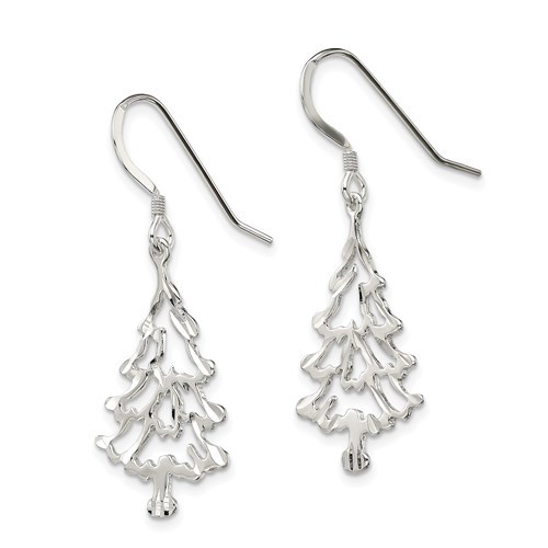 Christmas Tree Earrings in Sterling Silver Item image 2