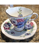 Vintage CLARENCE Bone China Harvest Glory Tea cup/saucer Signed &amp; Numbered - £14.15 GBP