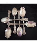 Tiffany &amp; Co. Antique 1885 Rare “English King&quot; 6 Spoons Sterling Silver ... - $1,210.28 CAD