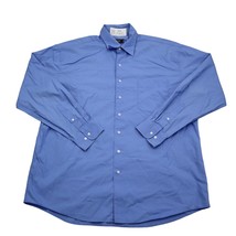 XMI Shirt Mens L Blue Long Sleeve Point Collar button Barrel Cuff Dress ... - $16.71