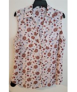 Womens XL Soho Jeans White Multicolor Floral Print Button Down Tank Top ... - €7,68 EUR