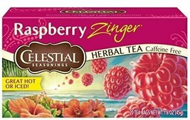 Celestial Seasonings Raspberry Zinger Herbal Tea, 20 ct - £7.96 GBP