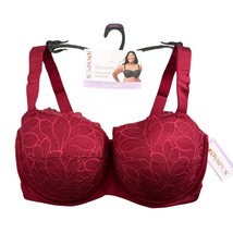 NEW Joyspun Balconette Bra Size 42DDD Red Lace Cushion Straps Nylon Spandex - $8.99
