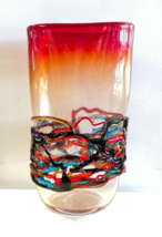 Murano Large stained glass hand made vase   -  sign by the artist - £656.70 GBP