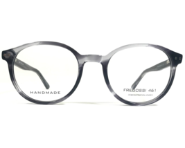 Fregossi Eyeglasses Frames 461 GREY Clear Horn Round Full Rim 50-21-140 - £44.67 GBP