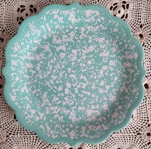 Four (4) Pioneer Woman ~ Teal ~ Country Splatter ~ 10.7&quot; Melamine Dinner... - £29.21 GBP