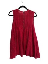 Free People Womens Dress Tu Es La Lace Maroon Burgundy Sleeveless Mini Size S - £19.17 GBP